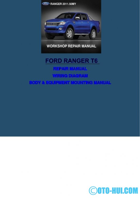 Tài liệu sữa chữa xe ford ranger 2011   (tiếng anh)