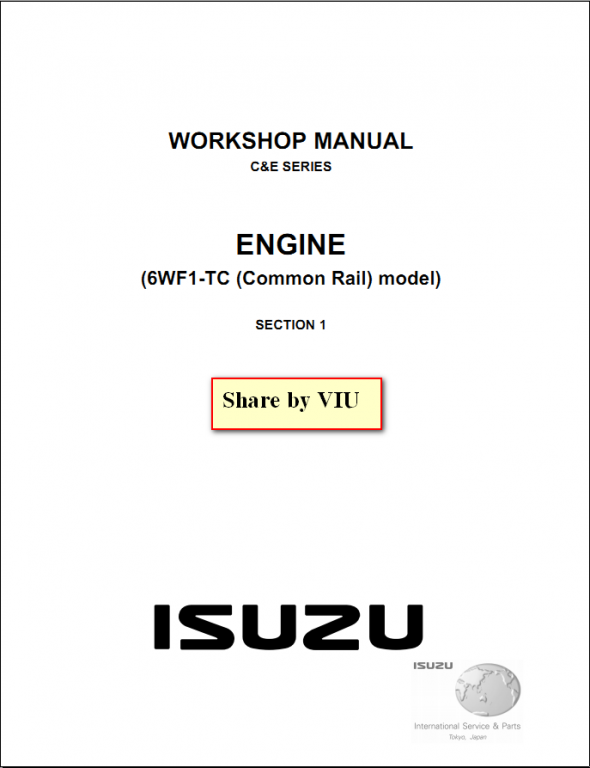 Isuzu Engine 6WF1-TC CR- WorkshopManual