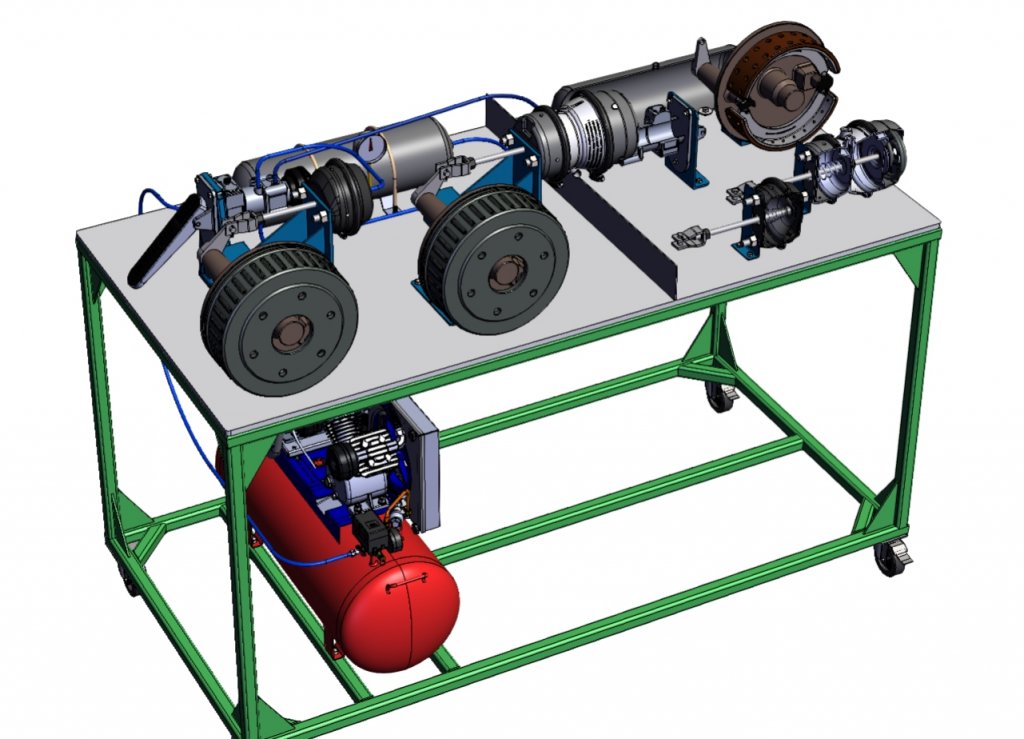 Đồ án tốt nghiệp
Mô hình 3D Cad hệ thống phanh tang trống điều khiển bằng khí nén