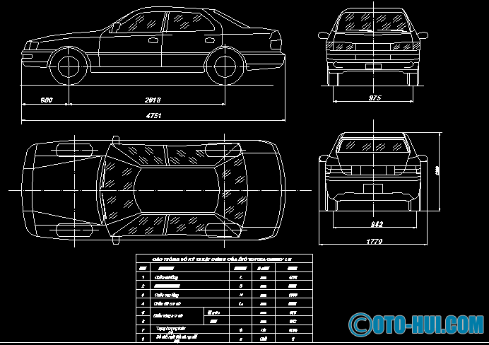 Bản Vẽ Cad Tuyến Hình Một Số Xe Toyota, Chevrolet, Audi | Oto-Hui - Mạng Xã  Hội Chuyên Ngành Ô Tô
