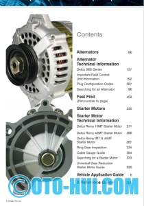 alternator and starter motor catalogue