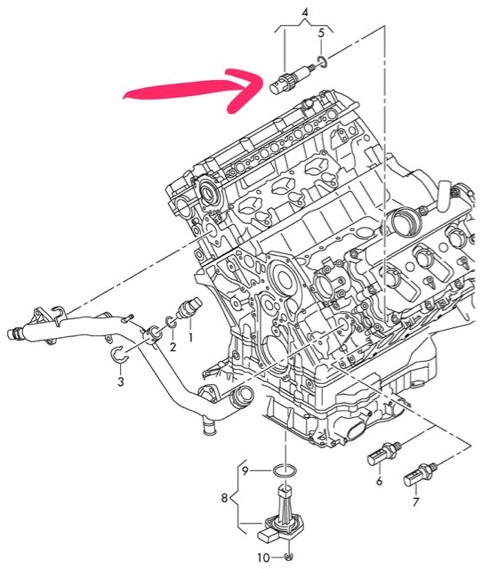 Audi A7 V6 cylinder direct injector TFSI