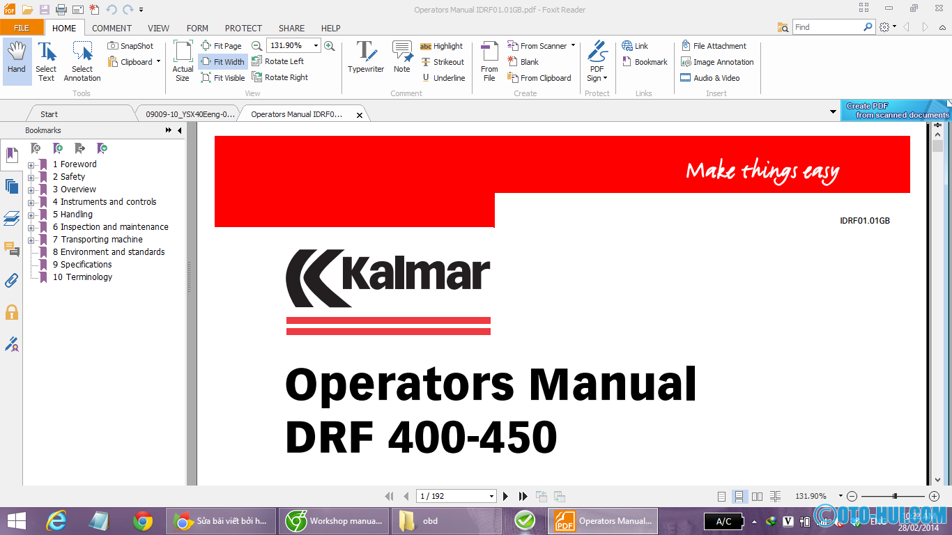 Operation manual kalmar drf400