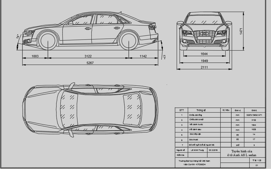 Bản vẽ Audi A8L: Hãy mở ra một thế giới đầy ấn tượng với bản vẽ chi tiết của chiếc Audi A8L. Chúng tôi sẽ đưa bạn đến gần hơn với mỗi đường nét, mỗi chi tiết của chiếc xe đẳng cấp này.