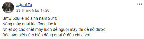 BMW 528i 2010 nóng máy quạt lúc chạy lúc không. 1.PNG