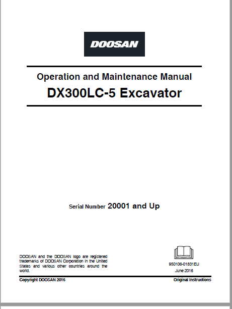 Tài liệu máy xúc Doosan DX300LC-5