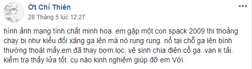 Chevrolet Spark 2009 thi thoảng đang chạy ga lên là rung rung. 1.PNG