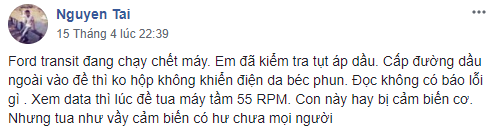 Ford Transit đang chạy thì chết máy. 1.PNG