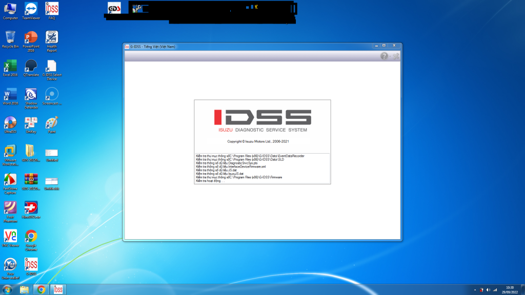 Phần mềm chuẩn đoán Isuzu G-IDSS update 07.2021