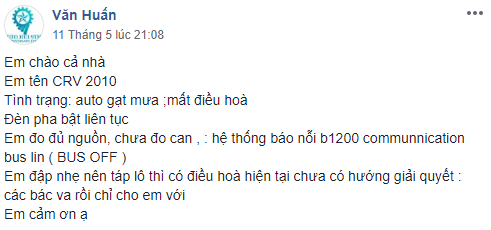 Honda CR-V 2010 auto gạt mưa, mất điều hoà, đèn pha bật liên tục 1.PNG