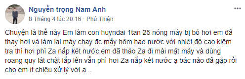 Hyundai 1.25 tấn nóng máy bị bó hơi. 1.PNG