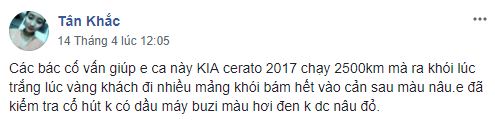 Kia Cerato 2017 xả khói trắng và có lúc vàng. 1.PNG