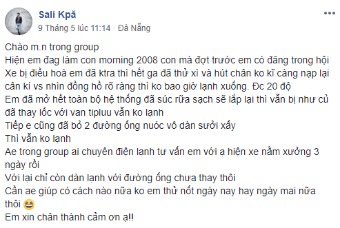 Kia Morning 2008 điều hòa không lạnh xuống được dưới 20 độ 1.PNG