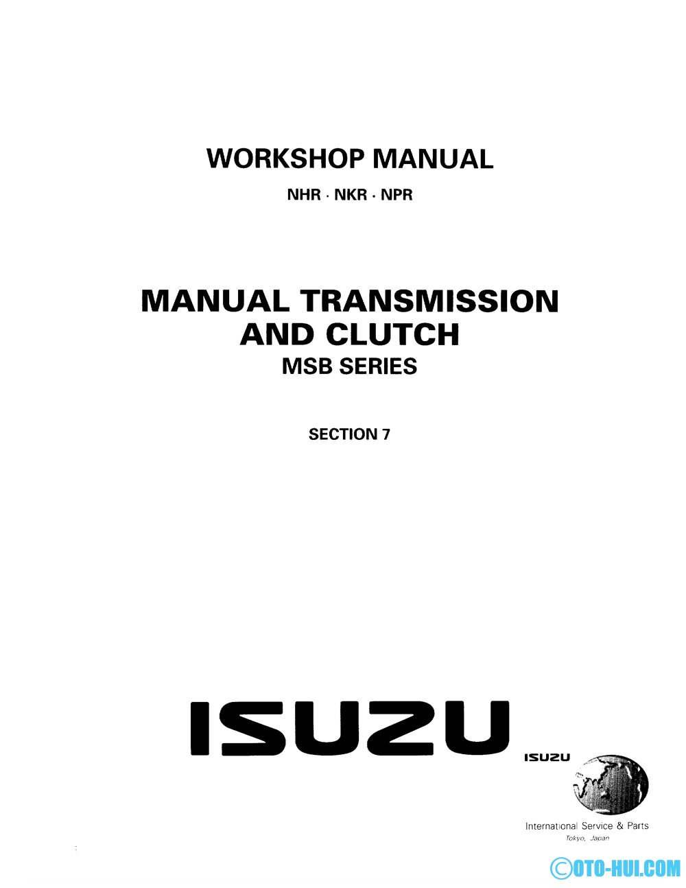 Hệ thống truyền lực xe isuzu n series (msb series)