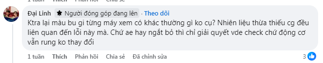 Lỗi P209622 Hiện tượng là nổ khi nguội máy hơi rung nhẹ, xóa đi chạy một thời gian sau thì bị ...PNG