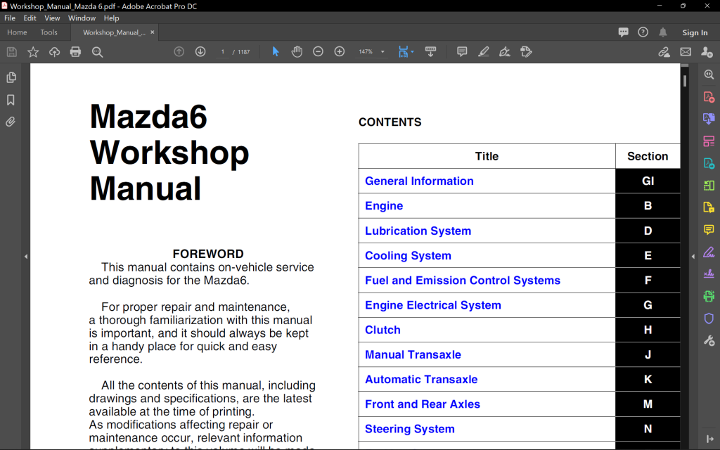 Mình có cuốn tài liệu Workshop_Manual_Mazda 6 gửi bạn nào cần.