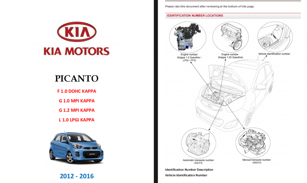 Tài liệu Kia Picanto 2012-2016 Workshop Repair Manual