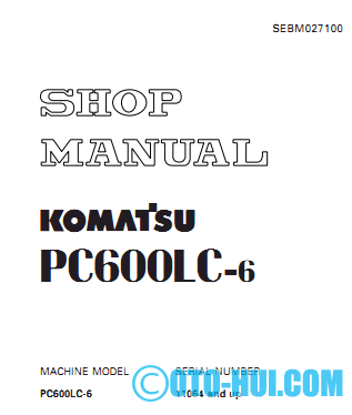 shop manual KOMATSU PC 600-6