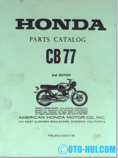 Parts Catalog Honda CB77