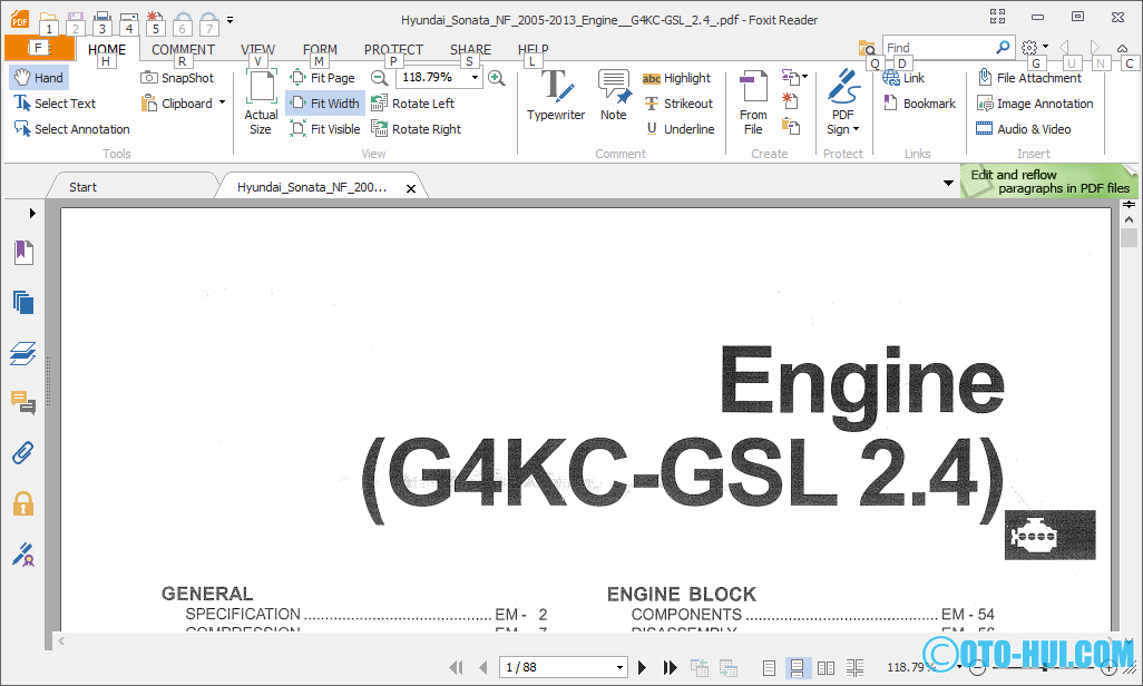 Tài liệu động cơ G4KC Hyundai Sonata [Eng][Pdf]