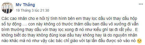 Vì sao sau khi thay lọc và dầu hộp số AT thì xe đi ghì, rất yếu 1.PNG