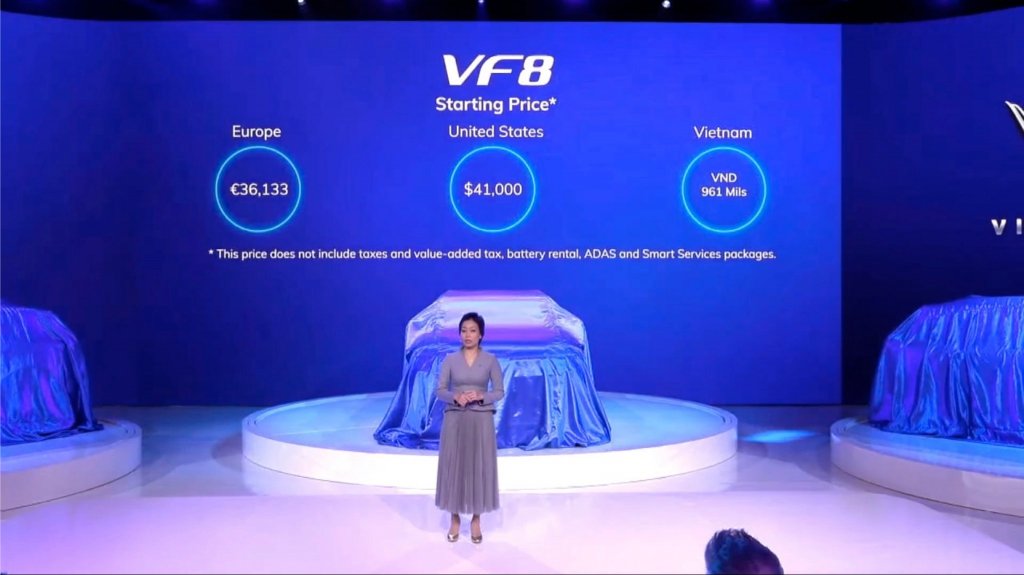 VinFast VF8 có giá 961 triệu tại Việt Nam