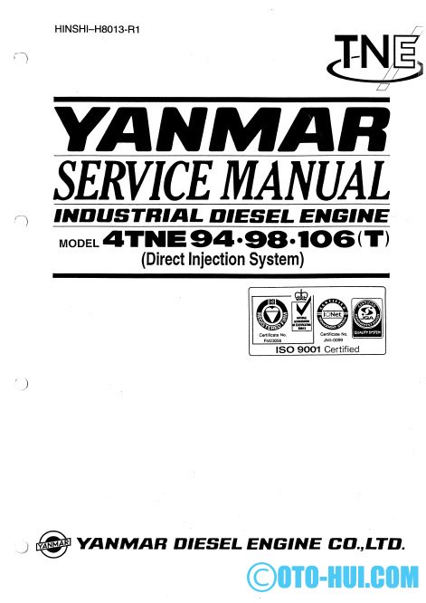 Yanmar 4tne94,98 & 106 T Service Manual