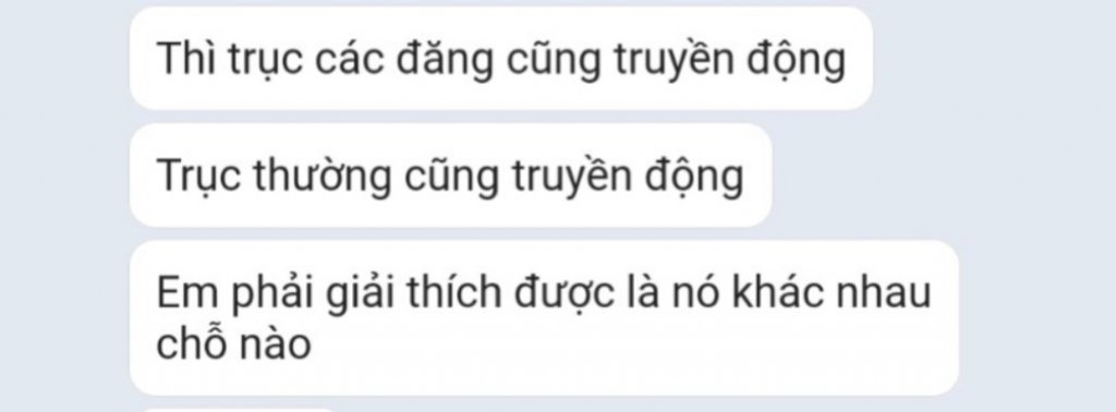 Nêu sự khác nhau giữa trục các đăng so với trục thường?